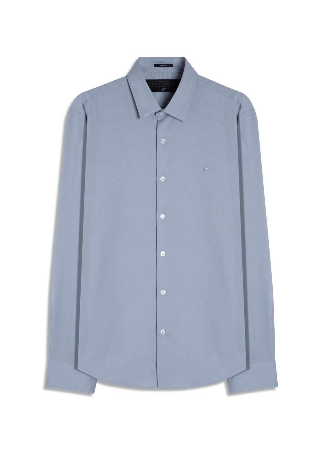 Camisa Tech Bambu Ld Slim Xangai Cinza Claro
