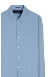 Camisa Tech Bambu Slim Xangai Azul Pervante
