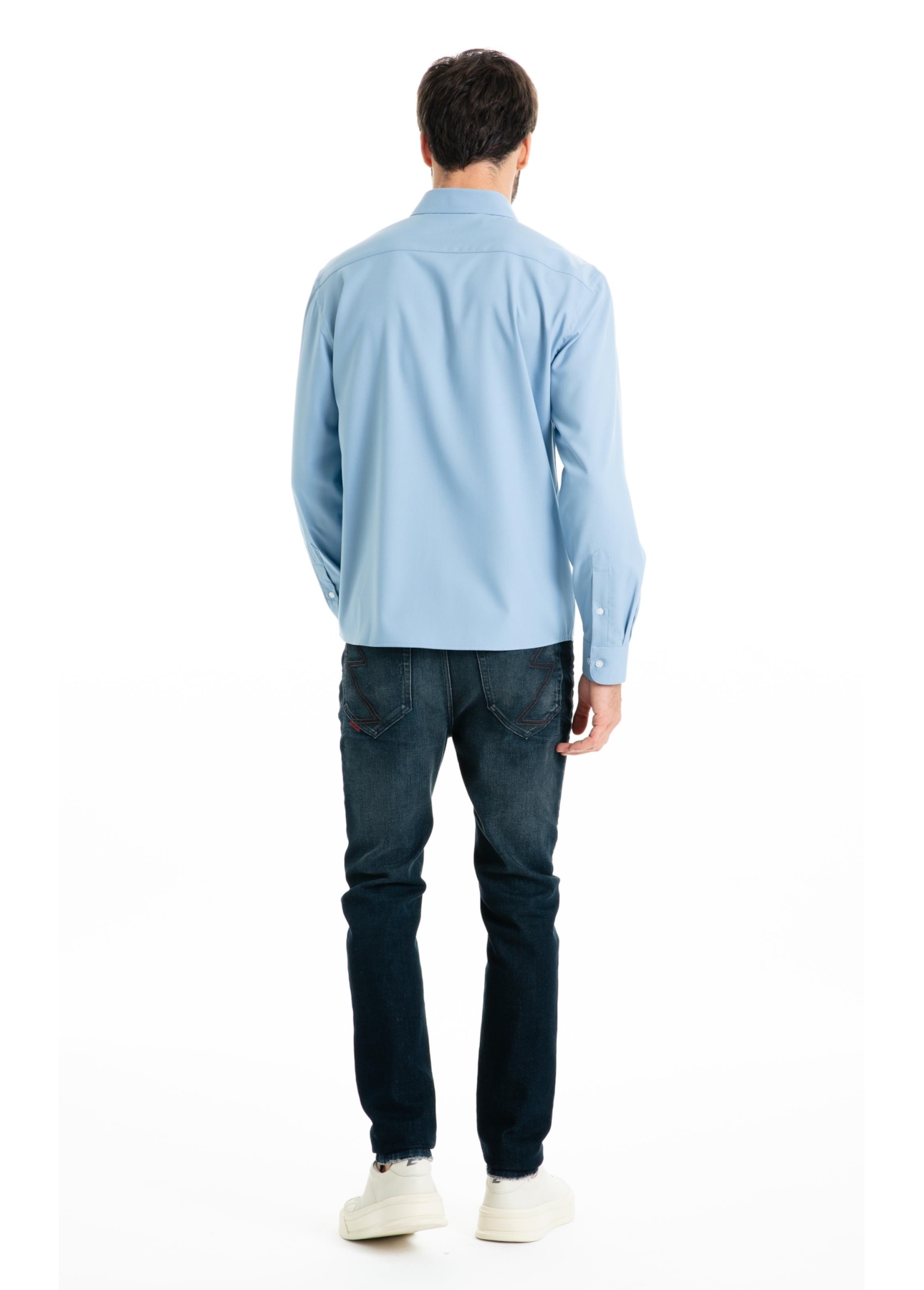 Camisa Tech Bambu Slim Xangai Azul Pervante
