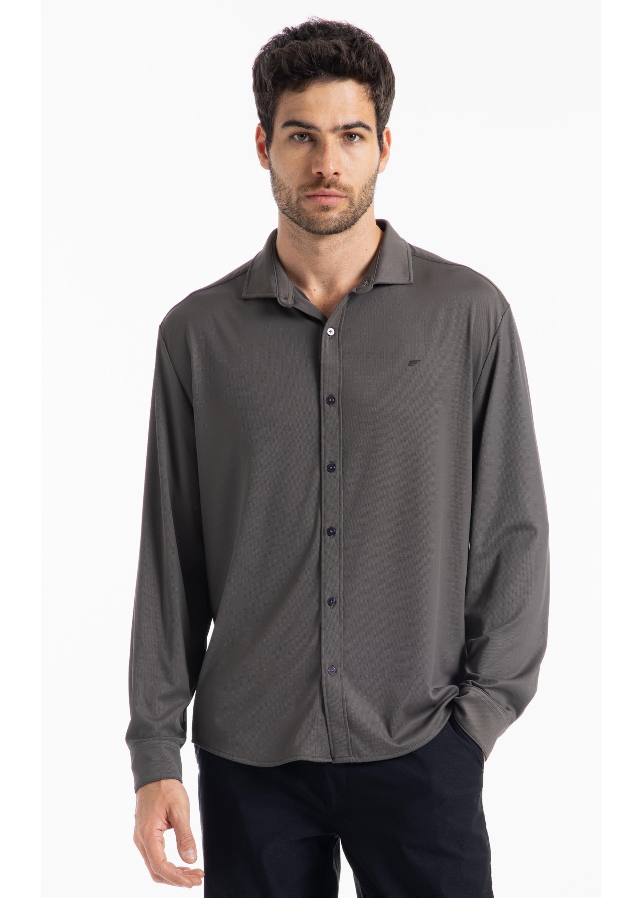 Camisa Tech Blend Allen Slim Xangai Floresta