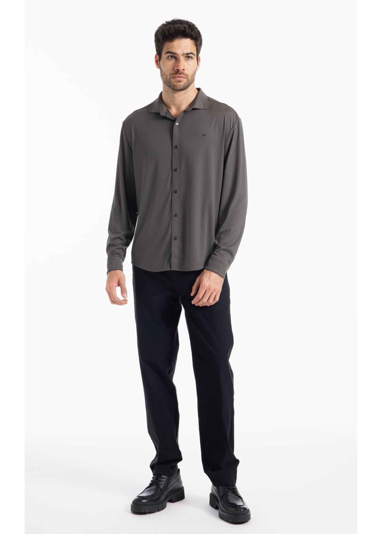 Camisa Tech Blend Allen Slim Xangai Floresta