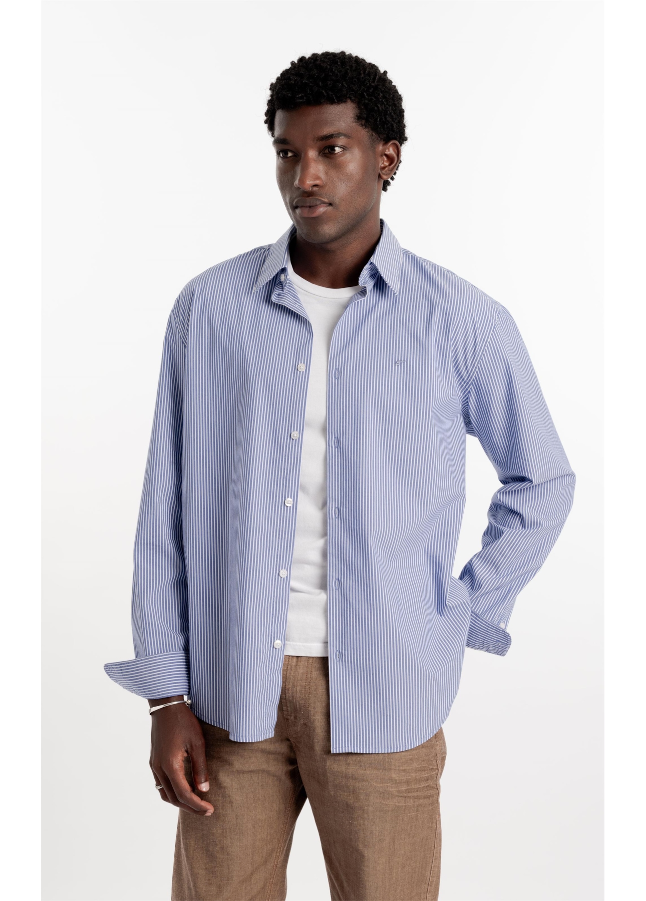 Camisa Tech Blend Bedford Classic Azul Bic