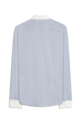 Camisa Tech Blend Cetus Slim Xangai Collar Azul Pervante