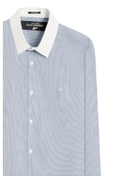 Camisa Tech Blend Cetus Slim Xangai Collar Azul Pervante