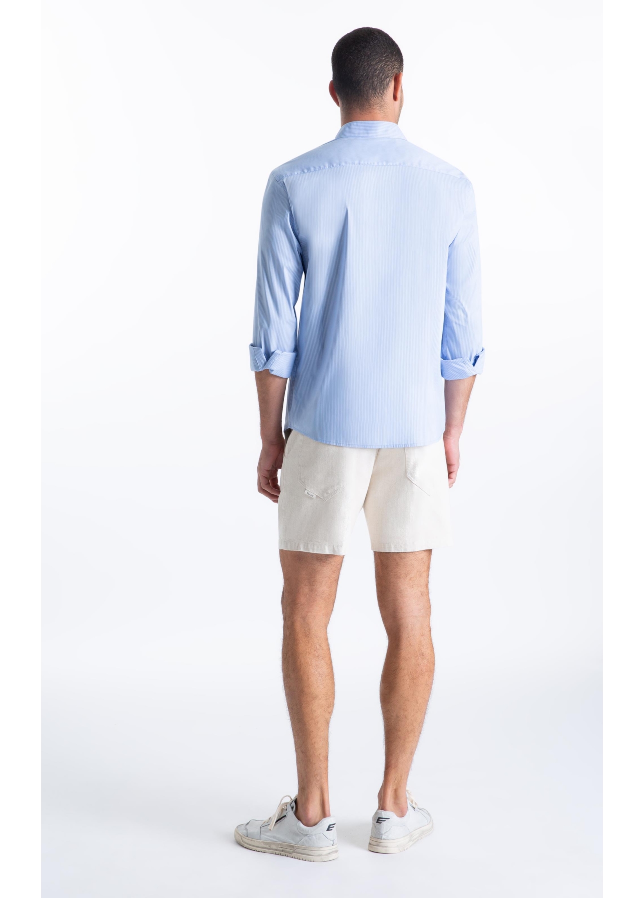 Camisa Tech Blend Ly Leonardo Slim Xangai Ml Azul Bic