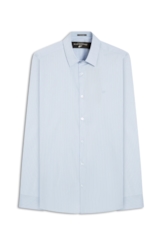 Camisa Tech Blend Ly Leonardo Slim Xangai Ml Azul Bic