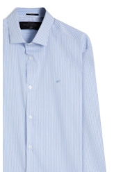 Camisa Tech Blend Ly Talin Slim Azul Chofer