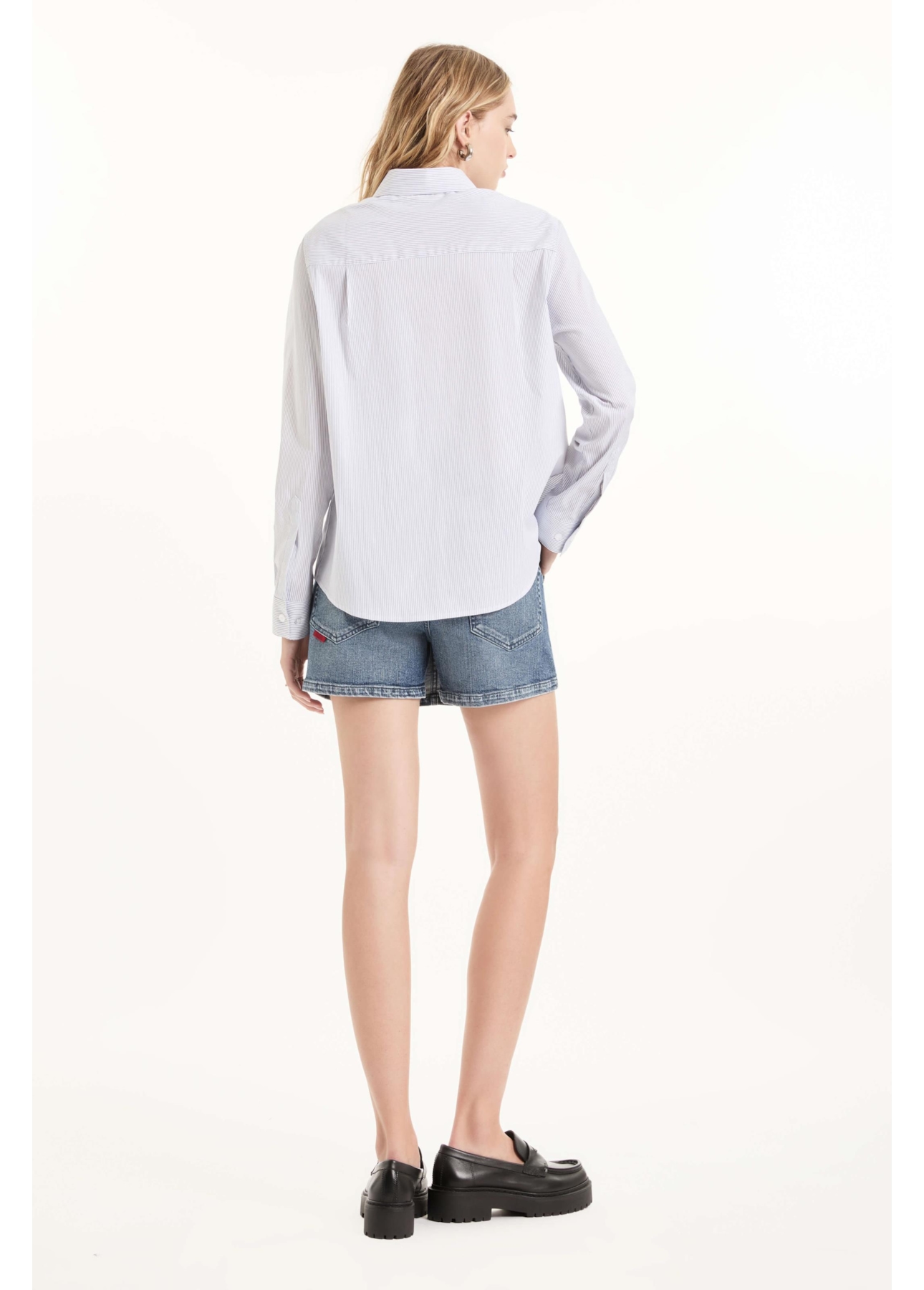 Camisa Tech Blend Oslo Relaxed Azul Seco