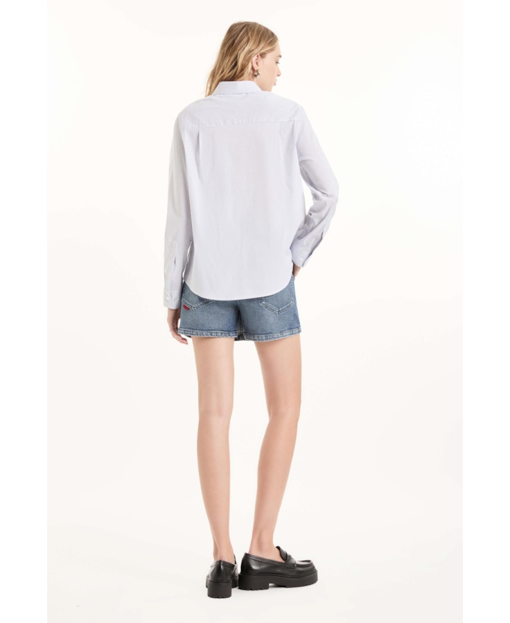 Camisa Tech Blend Oslo Relaxed Azul Seco