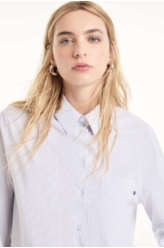 Camisa Tech Blend Oslo Relaxed Azul Seco