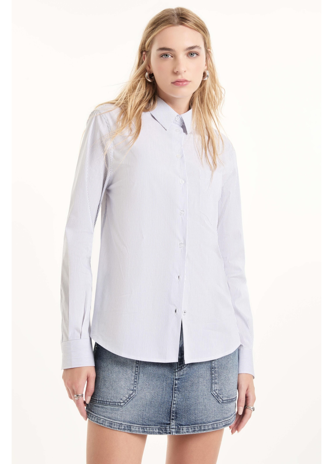 Camisa Tech Blend Oslo Relaxed Azul Seco