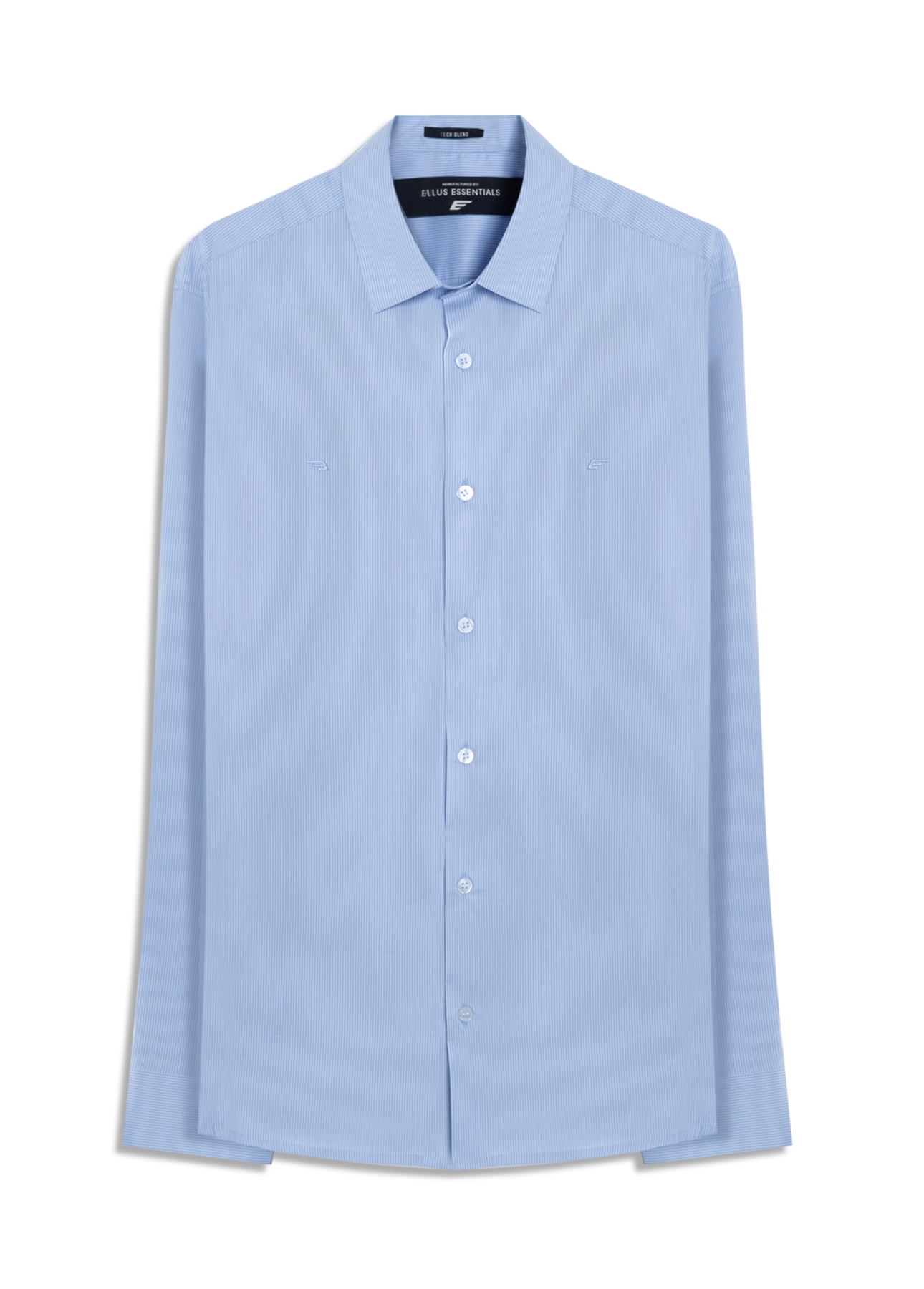Camisa Tech Blend Santa Monica Slim Azul Claro