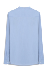 Camisa Tech Blend Santa Monica Slim Azul Claro