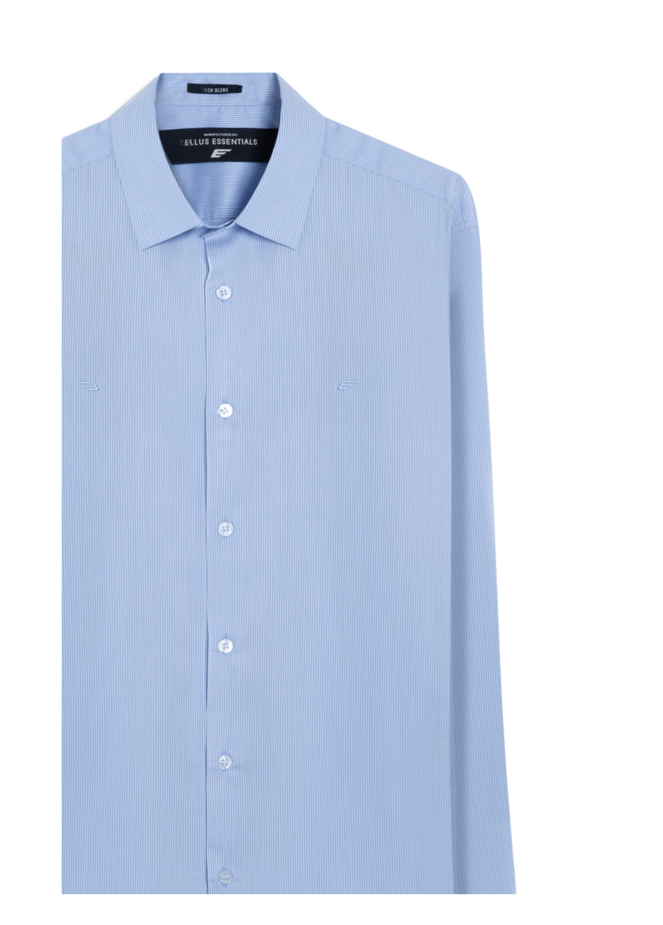 Camisa Tech Blend Santa Monica Slim Azul Claro