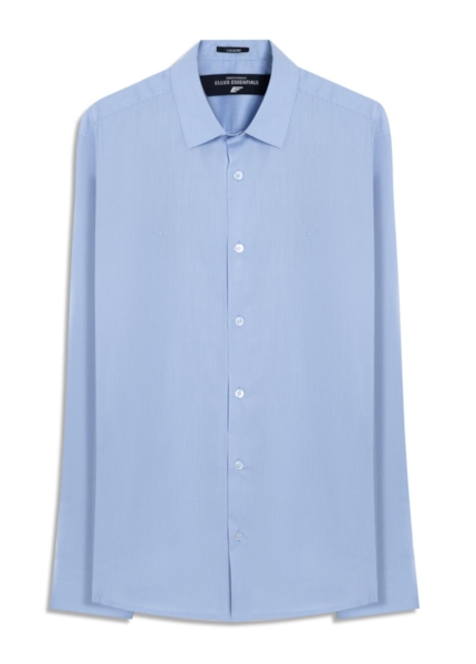 Camisa Tech Blend Santa Monica Slim Azul Claro