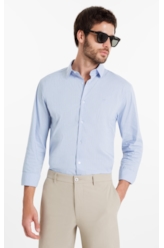 Camisa Tech Blend Santa Rosa Slim Xangai Azul Claro