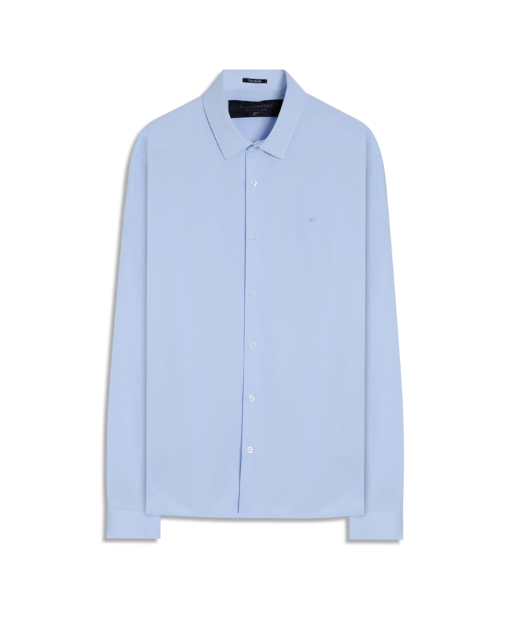 Camisa Tech Dry Slim Xangai Ml Azul Claro