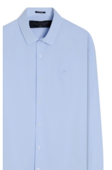 Camisa Tech Dry Slim Xangai Ml Azul Claro