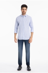 Camisa Tech Estolcomo Slim Xang Azul Claro