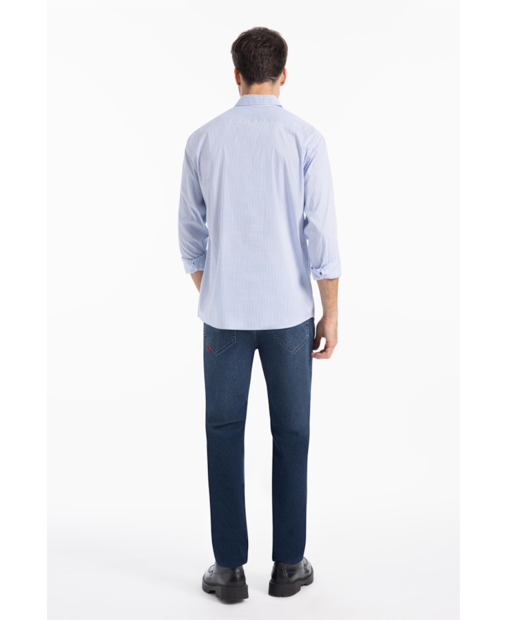 Camisa Tech Estolcomo Slim Xang Azul Claro