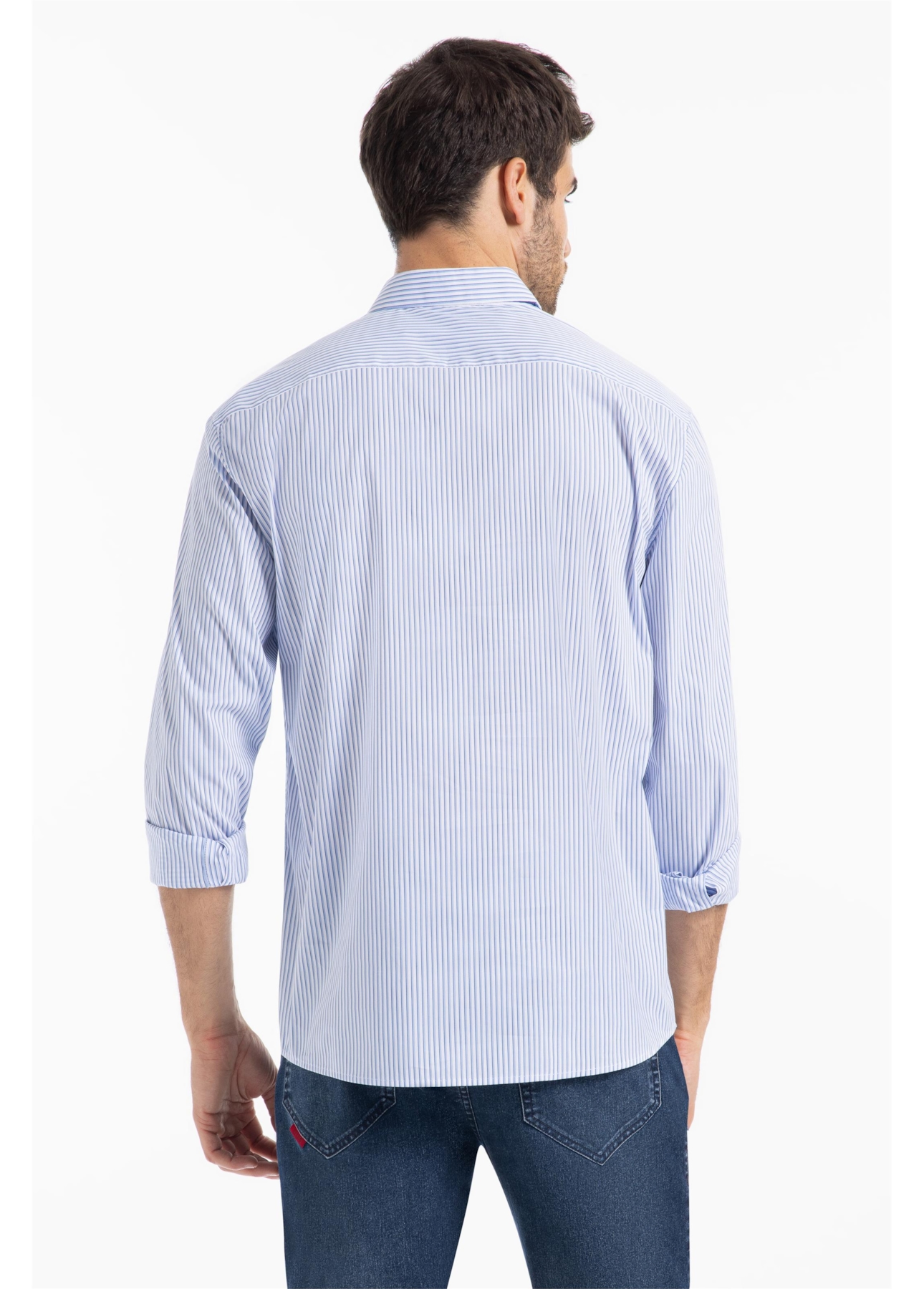 Camisa Tech Estolcomo Slim Xang Azul Claro
