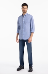 Camisa Tech Helsinque Slim Xangai Azul Bic