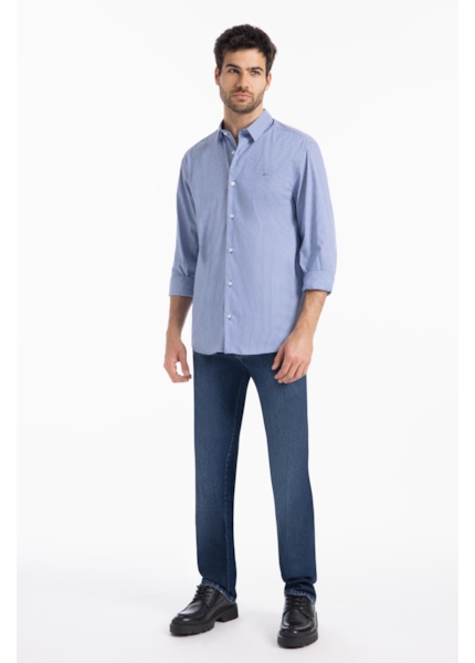 Camisa Tech Helsinque Slim Xangai Azul Bic