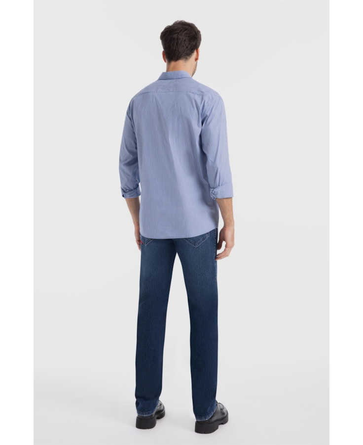 Camisa Tech Helsinque Slim Xangai Azul Bic