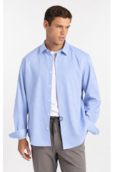 Camisa Tech Jersey Amarillo Slim Azul Claro