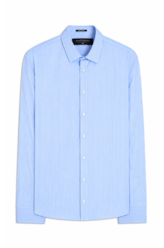 Camisa Tech Jersey Amarillo Slim Azul Claro