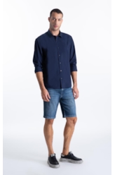 Camisa Tech Modal Slim Xangai Dark Navy