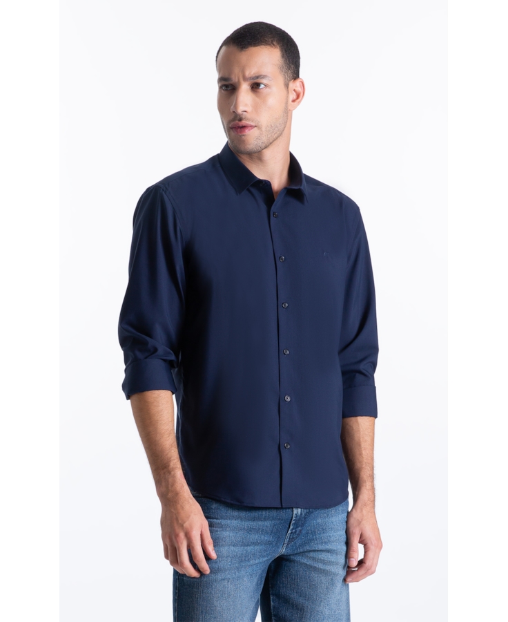 Camisa Tech Modal Slim Xangai Dark Navy