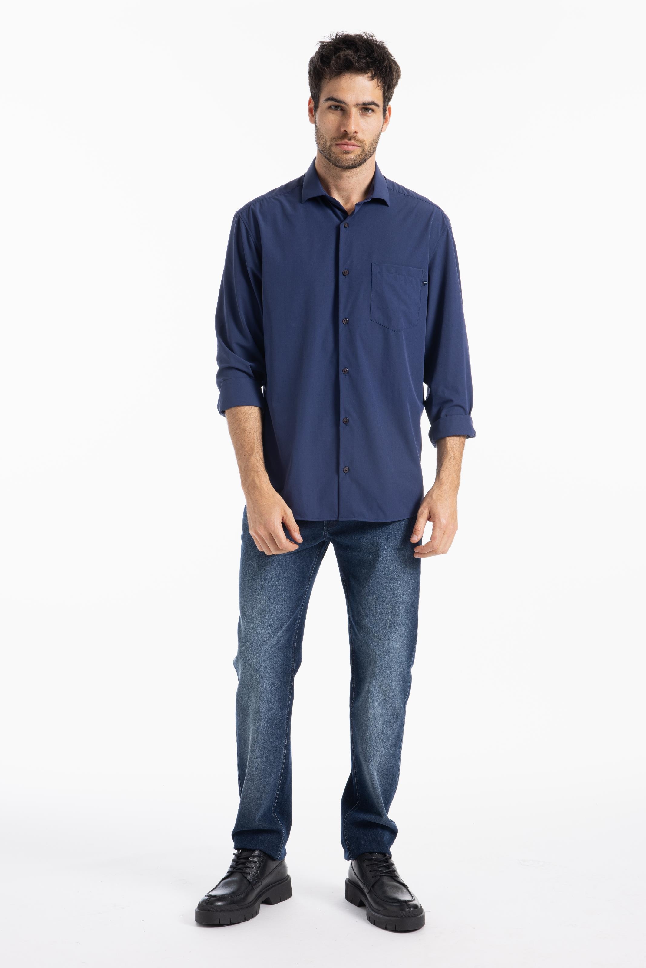 Camisa Tech Nylon New Italian Marinho