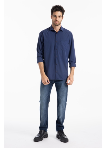 Camisa Tech Nylon New Italian Marinho