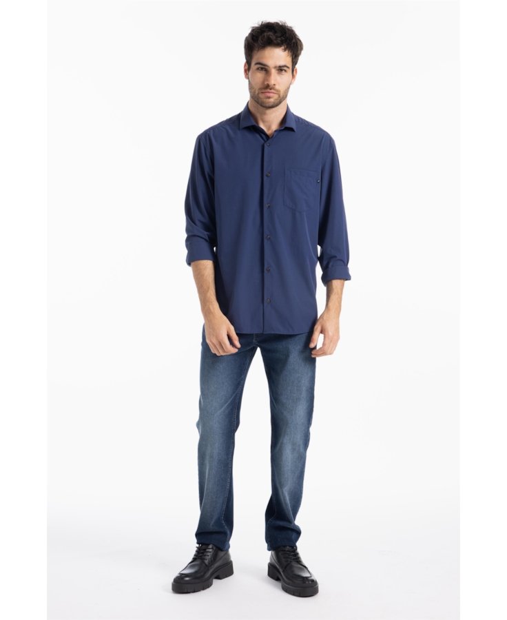 Camisa Tech Nylon New Italian Marinho