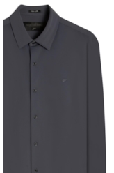 Camisa Tech Piquet Slim Xangai Grafite