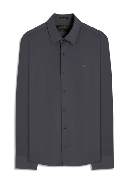 Camisa Tech Piquet Slim Xangai Grafite