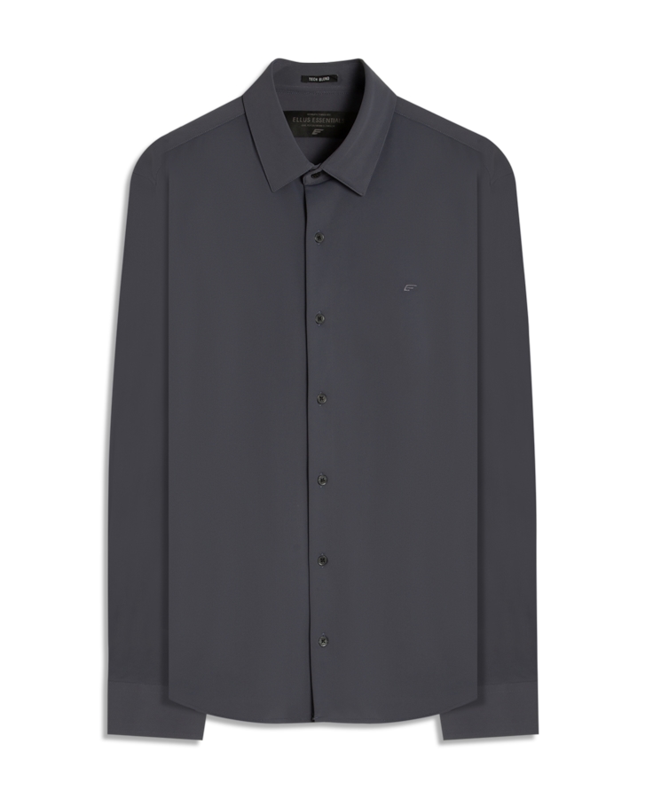 Camisa Tech Piquet Slim Xangai Grafite