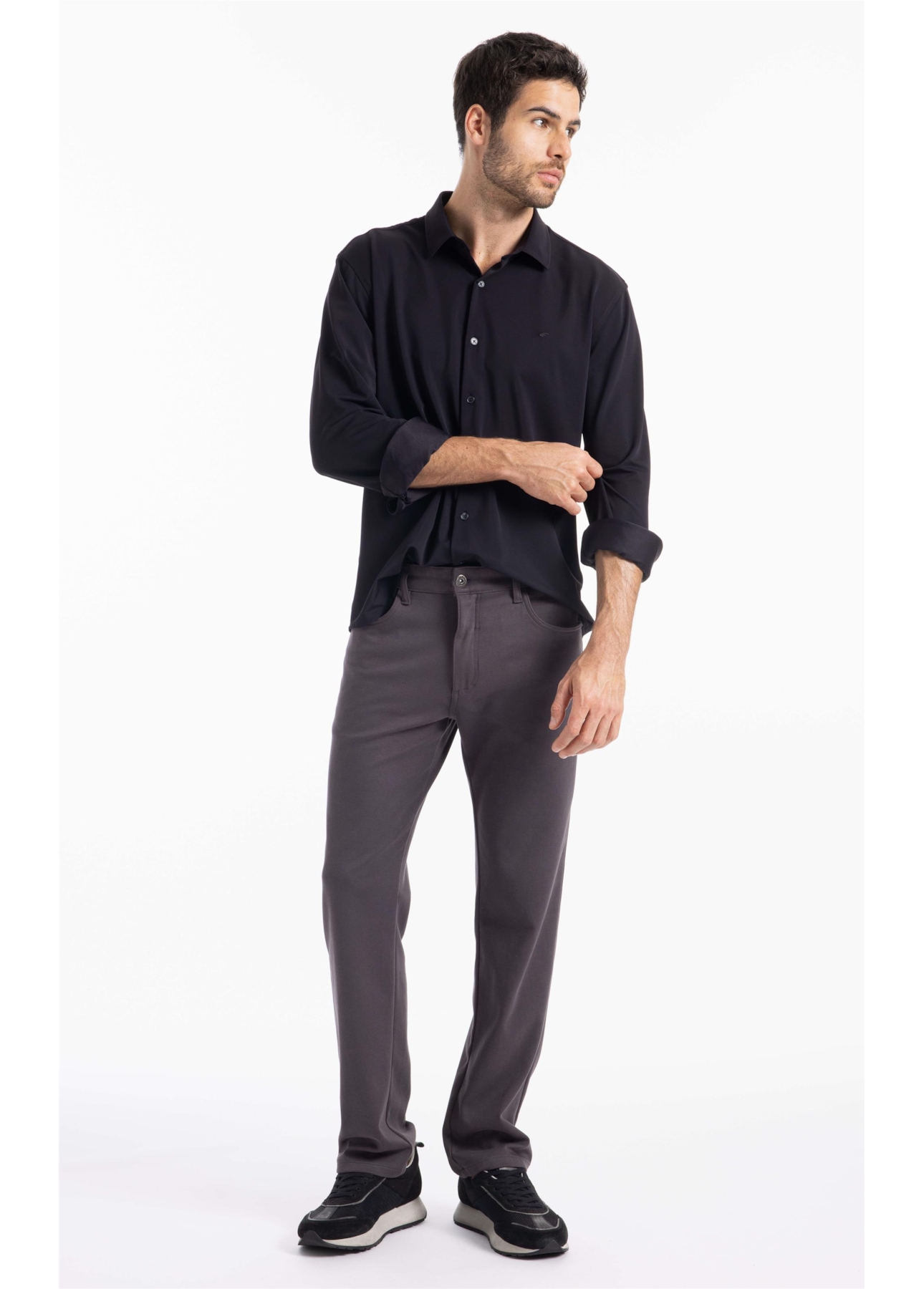 Camisa Tech Piquet Slim Xangai Preto
