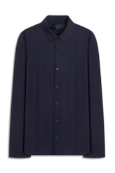 Camisa Tech Texture Slim Dark Navy