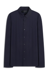 Camisa Tech Texture Slim Dark Navy
