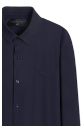 Camisa Tech Texture Slim Dark Navy