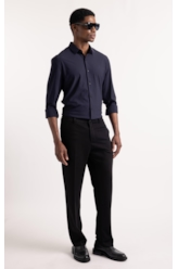 Camisa Tech Texture Slim Dark Navy