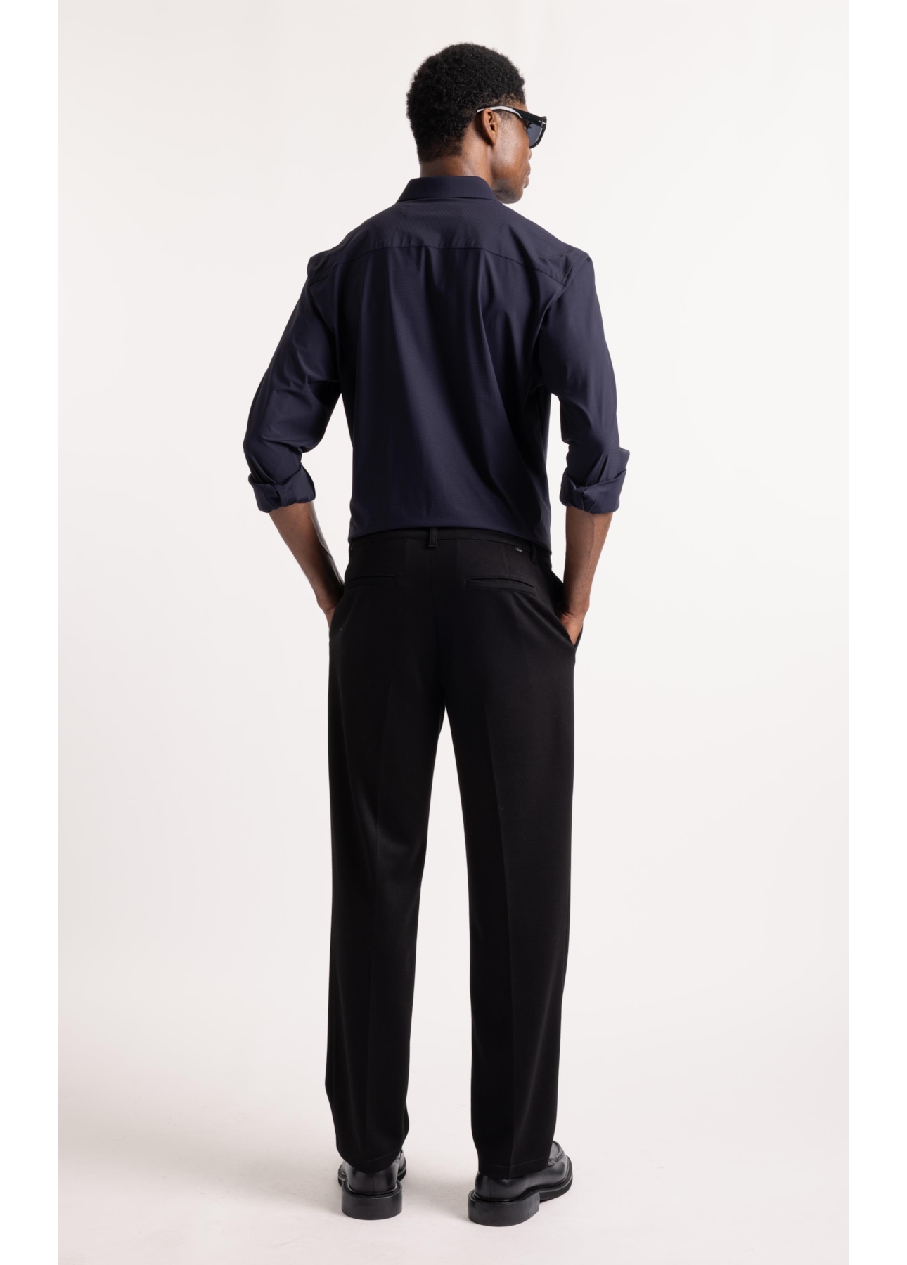 Camisa Tech Texture Slim Dark Navy
