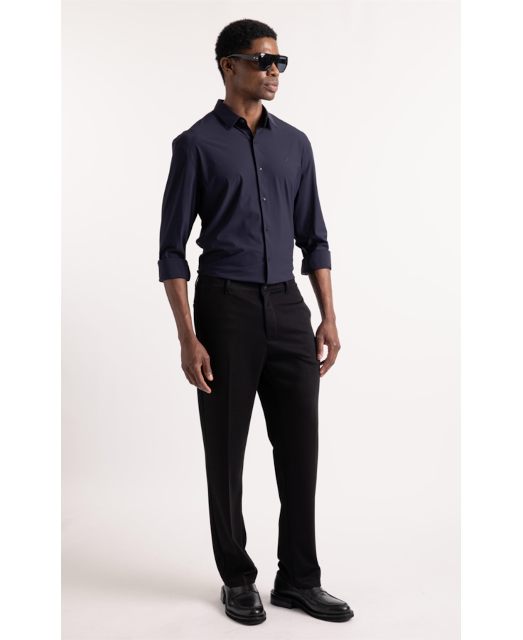 Camisa Tech Texture Slim Dark Navy