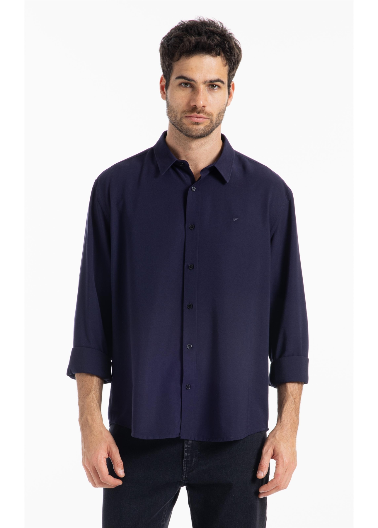 Camisa Tech Twill Classic Xangai Dark Navy
