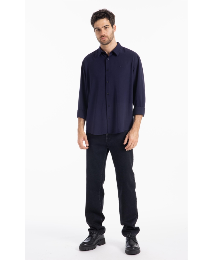 Camisa Tech Twill Classic Xangai Dark Navy