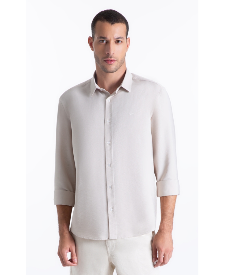 Camisa Tech Twill Xangai Areia
