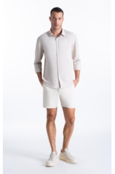 Camisa Tech Twill Xangai Areia
