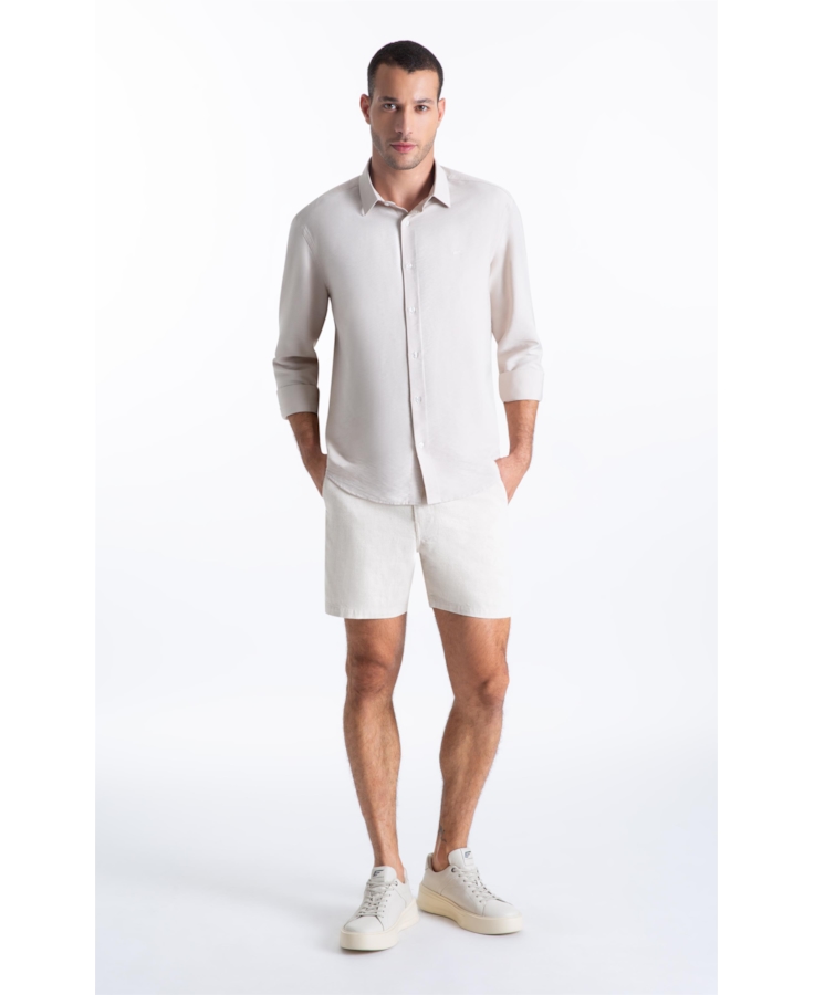 Camisa Tech Twill Xangai Areia
